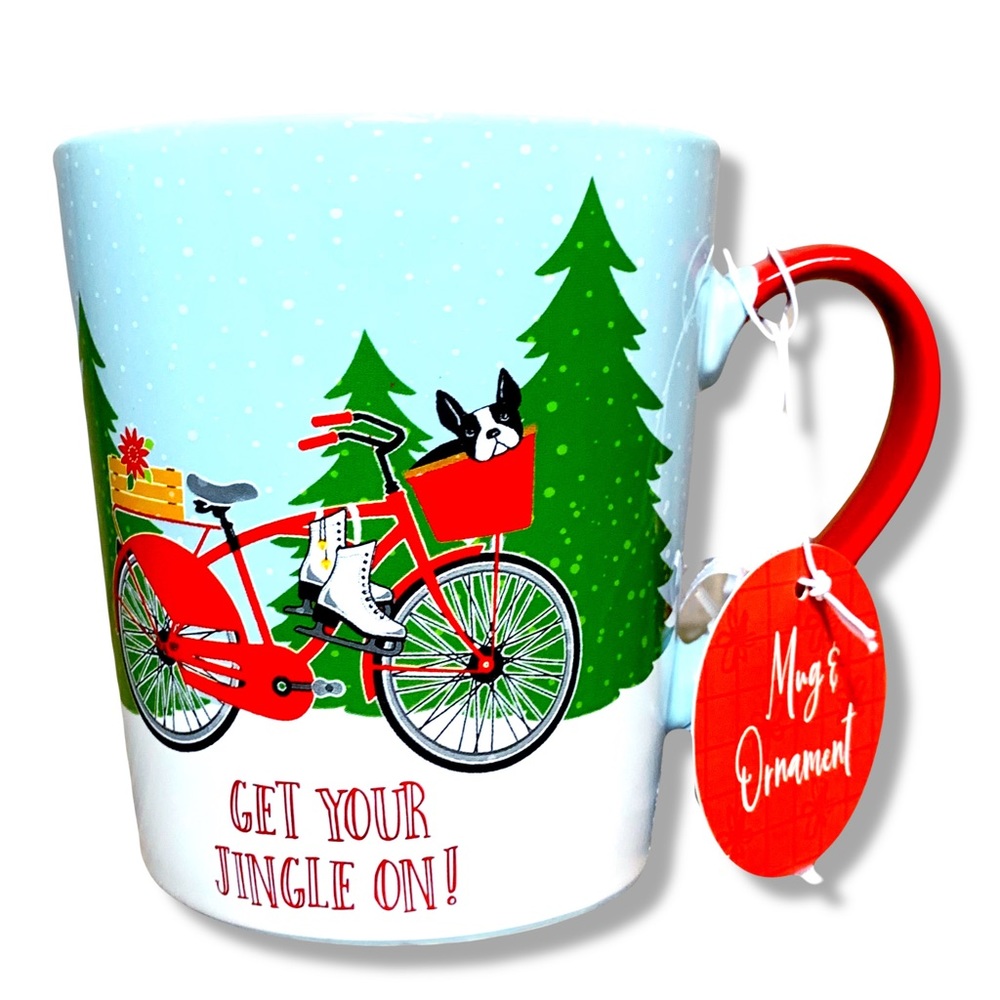 Boston Terrier 16oz Mug ❅ GET YOUR JINGLE ON!